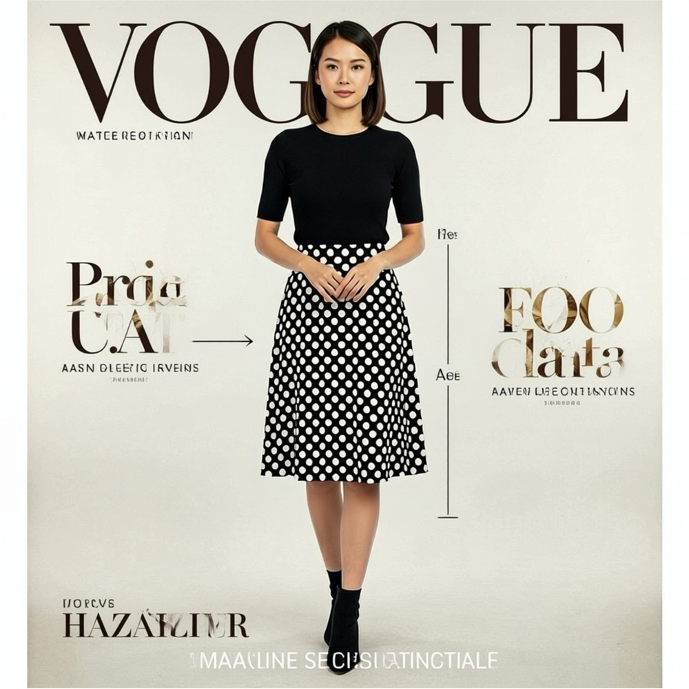Polka Dot Pencil Skirt